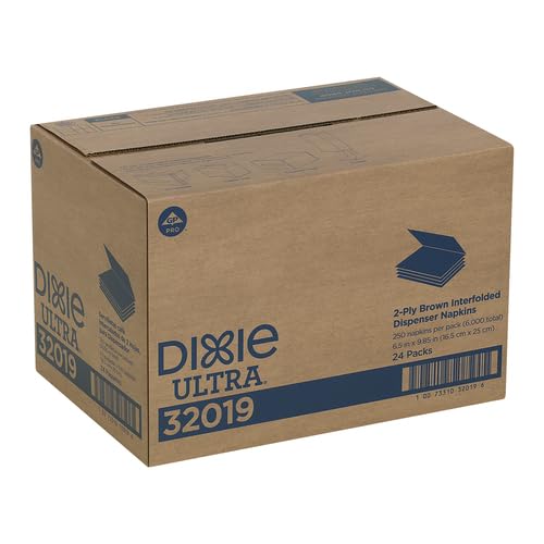 DIXIE ULTRA® INTERFOLD 2-PLY NAPKIN DISPENSER REFILL BY GP PRO (GEORGIA-PACIFIC), BROWN, 6,000 NAPKINS PER CASE