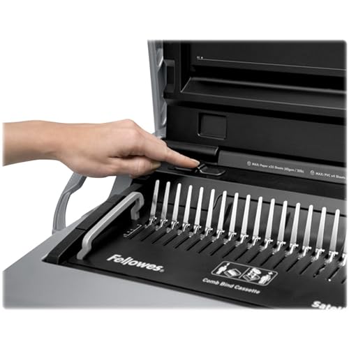 Fellowes Binding Machine Galaxy E Electric Comb Binding (5218301) and Fellowes Binding Combs Plastic Black 5/8 Inch 25 Pack (52324)