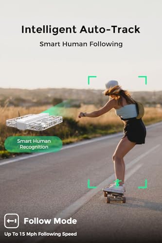 HOVERAir X1 Drone with Camera, Self-Flying Camera Drone with Follow Me Mode, Foldable Mini Drone with HDR Video Capture, Palm Takeoff, Intelligent Flight Paths, Hands-Free Control Black (Combo)