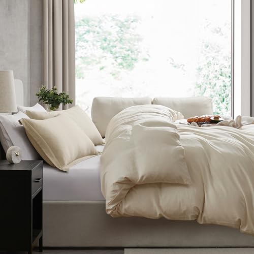 Nestl Navy Blue Duvet Cover Full Size - Soft Prewashed Full Size Duvet Cover Set, 3 Piece, with Zipper Closure, 1 Duvet Cover 80x90 inches and 2 Pillow Shams