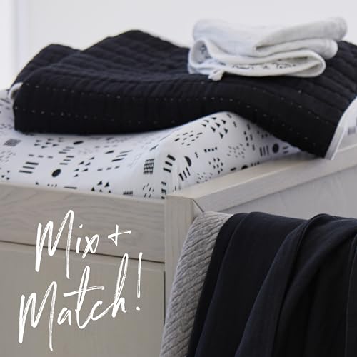 HonestBaby Fitted Crib Sheets Fits Standard Mattress Bassinet, Mini Prints 100% Organic Cotton Baby Boys, Girls, Unisex, Strawberry Cream Fitted Crib Sheet, One Size