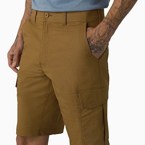 Dickies Men's Cooling Cargo Shorts, 11", Brown Duck