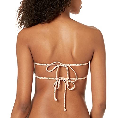 EIDON Women's Standard Azalia Bandeau Style Bikini Top Swimsuit, Glitter Dot