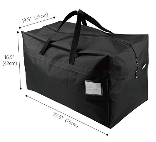 iwill CREATE PRO 100L Large Size Ornament Water Resistant Travle Duffel Tote Storage Bags with Carry Handles, Black