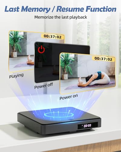 Arafuna DVD Players for TV HDMI, Small DVD Player with All Region Free, 1080P HD Mini DVD Player for Smart TV Support CD/DVD USB/TF Card, Remote Control, PAL/NTSC Plays and Multiple Formats