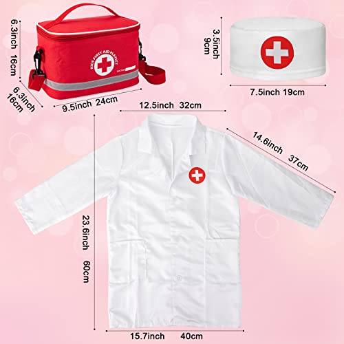 EFO SHM Doctor Kit for Kids, 34 Pcs Kids Doctor Playset kit for Toddlers 3-5 with Medical Storage Bag & Real Stethoscope, for Boys and Girls Fun Role Playing Game, Doctor Play for Kids Toddlers