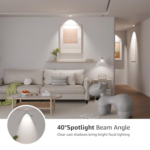 Lepro GU10 LED Bulb Dimmable, 50W Halogen Equivalent Light Bulbs, 5.5W 3000K Soft Warm Light Replacement for Recessed Track Lighting,40°Spotlight for Kitchen Range Hood Living Room & Bedroom, 6 Pack