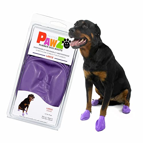 Pawz Dog Boots Pawz Protective Dog Boots To 4 Inch Large Purple - 12 Count
