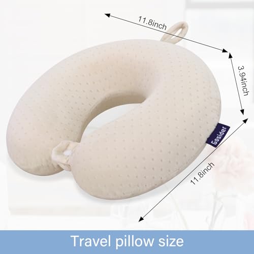 Gosider Neck Pillows for Sleeping Travel Pink Travel Pillow Comfortable U Shape Memory Foam Pillows Neck and Head Support Portable Travel Neck Pillow Suitable for Planes, Trains, Self-Driving Cars