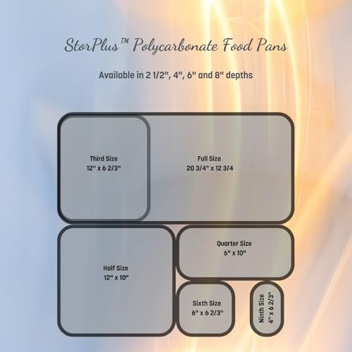 Carlisle FoodService Products 10202B03 StorPlus Full Size Food Pan, Polycarbonate, 6" Deep, Black