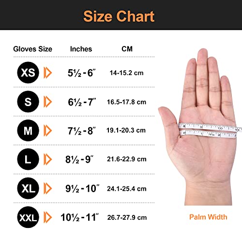 TitanFlex Thor Grip Heavy Duty Industrial Orange Nitrile Gloves, 8-mil, Gloves Disposable Latex Free with Raised Diamond Texture Grip, Powder Free, Rubber Gloves, Mechanic Gloves,1000-ct Case (XL)