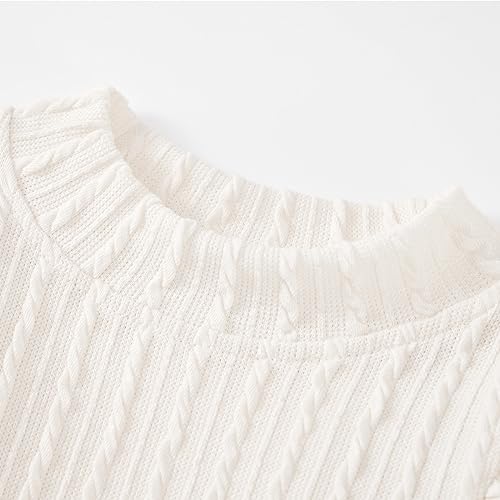 Weixinbuy Kid Toddler Girl Clothes Fall Winter Outfits Solid Long Sleeve Ribbed T-Shirt Knit Tops Plaid Button Mini Skirts Set Outfits 6-7 years old
