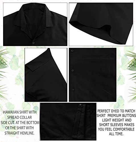 HAPPY BAY Men's Short Sleeve Button Down Summer Solid Shirts Casual Camp Vacation Shirt for Men Beach Business Work Shirt Tees with Pocket 7XL Mustard Plain
