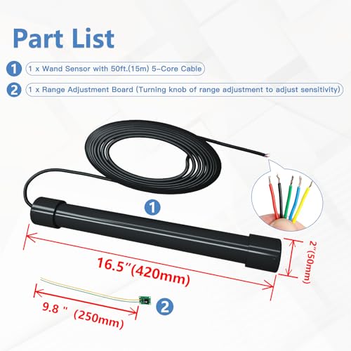 Automatic Sensor Gate Opener Exit Wand Car Detector Gate Open Automatically,Exit Wand Driveway Car Vehicle Detector,Easy Installation