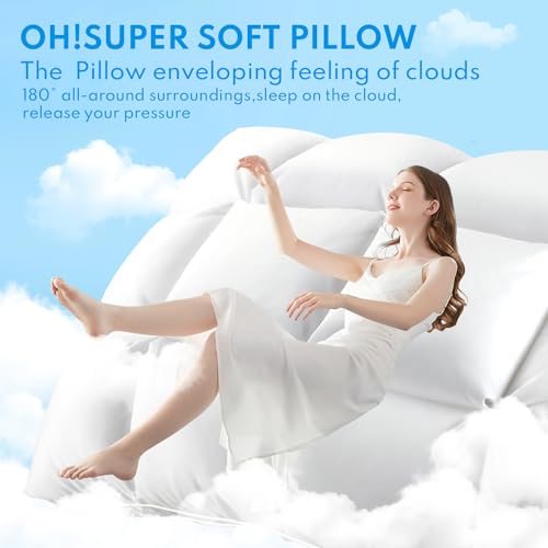 HEYCUZI Bed Pillows Queen Size Set of 2 - Luxury Hotel Soft Cloudy Comfort Pillows for Sleeping, Cooling Premium Down Alternative Pillow for Side, Stomach or Back Sleeper, Dual-Sided Versatile