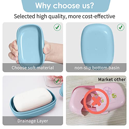 nophike Soap Holder with Lid 1 Pack,Travel Soap Container with Removable Draining Layer.Soap Dish for Home, Camping, Travel,Fashion Soap Box (White)