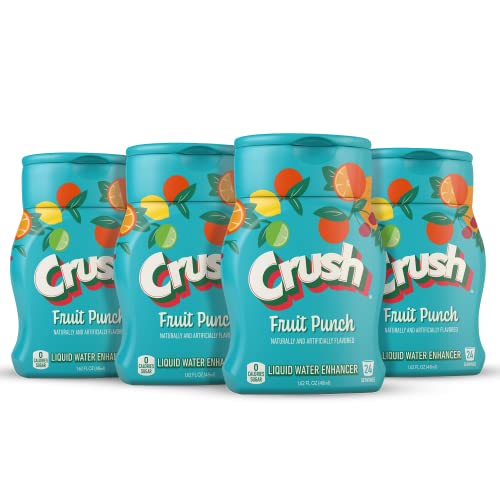 Crush, Summer Variety, Liquid Water Enhancer – New, Better Taste! (4 Bottles, Makes 96 Flavored Water Drinks) – Sugar Free, Zero Calorie