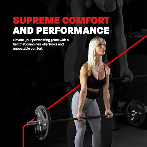 Hawk Sports Weightlifting Belt for Men and Women, 10mm x 4" Genuine Leather Lever Belt for Bodybuilding, Perfect for Deadlifting, Powerlifting, and Squats - Small, Black