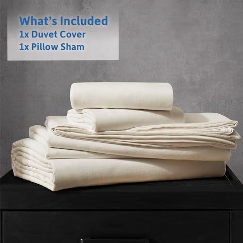 Nestl Navy Blue Duvet Cover Full Size - Soft Prewashed Full Size Duvet Cover Set, 3 Piece, with Zipper Closure, 1 Duvet Cover 80x90 inches and 2 Pillow Shams