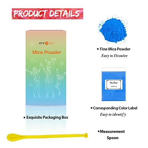 HTVRONT Black Mica Powder for Epoxy Resin - 3.5 oz (100 g) Easy to Mix Resin Pigment Powder, Nature Non-Toxic Mica Powder for Soap Making, Candle Making, Lip Gloss, Bath Bomb, Slime