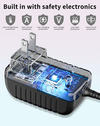 Wall AC Adapter Power Cord Compatible with RESTECK,Vellax,Medcursor,Mirakel,InvoSpa Shiatsu Back Shoulder and Neck Massager Charger Power Supply 12V(Only Fit Compatible with 12V Massager)