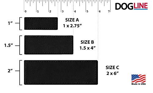 Dogline Blank Vest Patches – Removable Blank Patch 2-Pack with Reflective Printed Letters for Support Therapy Dog Vest Harness Collar or Leash X-Small