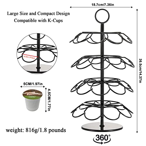 SHURFFY Coffee Pod Carousel Holder Organizer Compatible with 36 Cup Pods