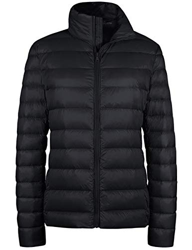 wantdo Women's Insulated Bubble Coat Packable Light Down Jacket (Dark Gray, Small)