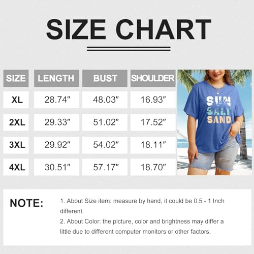 HDLTE Plus Size Beach Shirts for Women Short Sleeve Hawaiian Shirt Casual Vacation Blouses (Blue, 2X)