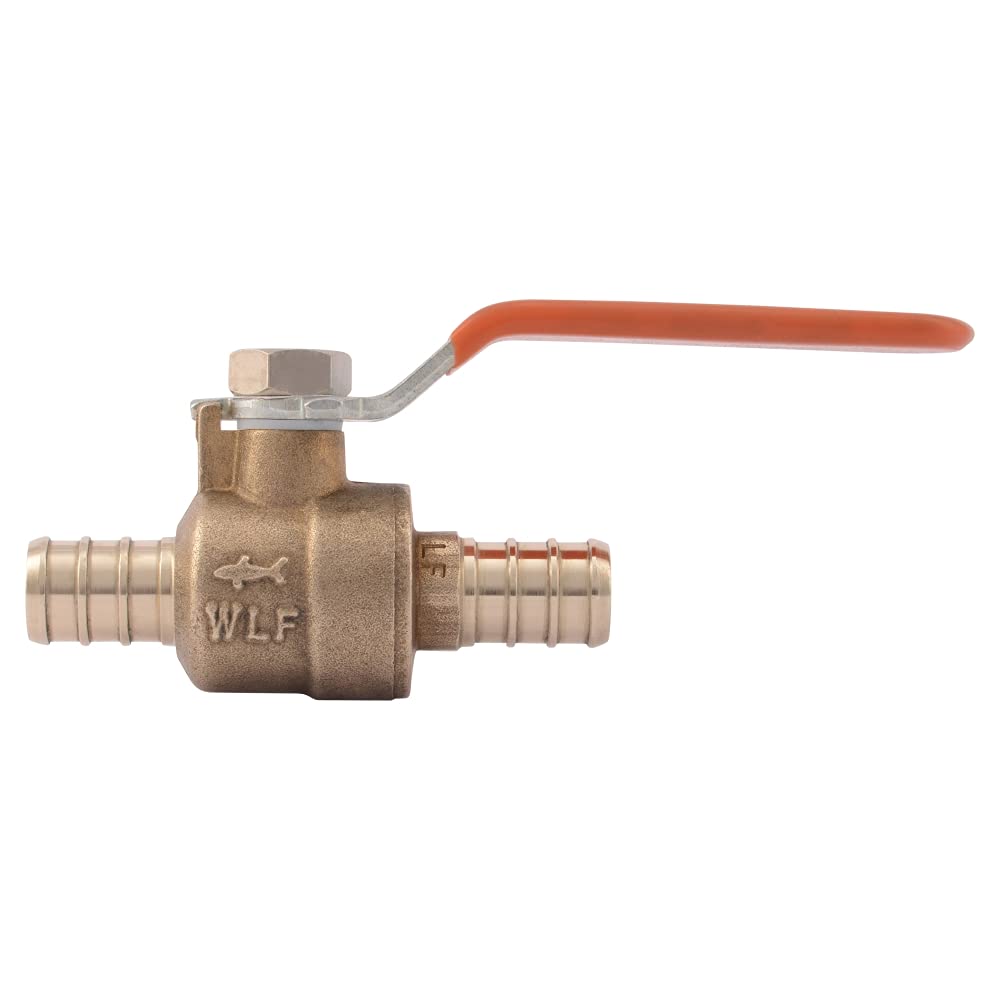SharkBite 22461LFA Brass Crimp Ball Valve, 1/2 Inch x 1/2 Inch