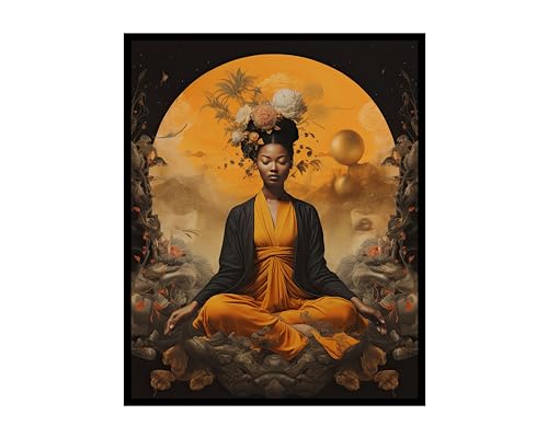 Poster Master Psychedelic Poster - Woman Portrait Print - Surreal Art - Galaxy Art - Space Art - Trippy Art - Gift for Him & Her - Aesthetic Decor for Living Room or Bedroom, 24x32 Unframed Wall Art