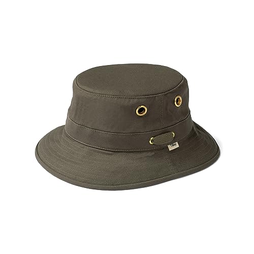 Tilley Womens Iconic T1 Bucket Hat, Olive, 7 1/8 US