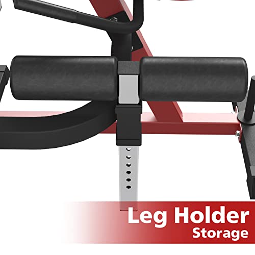 GMWD Leg Extension Machine, Leg Curl Machine, Lower Body Special Leg Machine, Adjustable Leg Exercise Bench with Plate Loaded, Leg Rotary Extension for Thigh, Home Gym Weight Machine(Black)