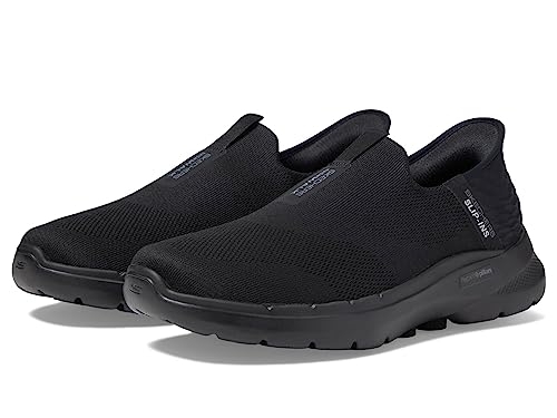 Skechers Men's Gowalk 6 Slip-Ins-Athletic Slip-On Walking Shoes | Casual Sneakers with Memory Foam, Black, 10