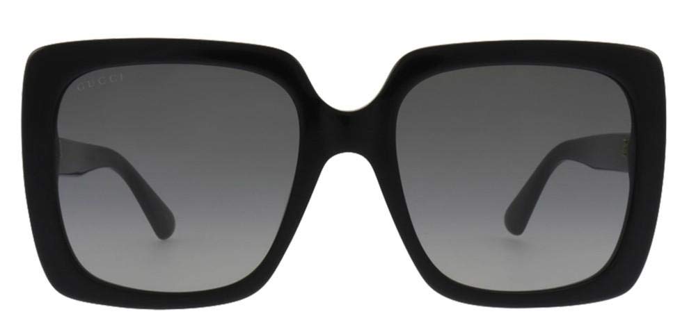 Gucci GG0141S 001 Black GG0141S Square Sunglasses Lens Category 2 Size 53mm, womens