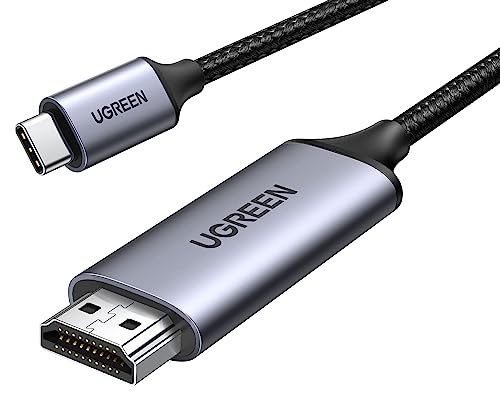 UGREEN USB C to HDMI Cable (4K@60Hz) 3.3FT, Type C Thunderbolt 4/3 to HDMI for Home Office Compatible with iPhone 16 Pro Max Plus, MacBook Pro Air iPad Pro, XPS, Galaxy S24 Steam Deck