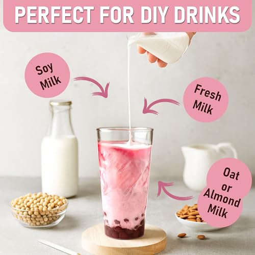 O's Bubble Instant Boba Kit Marbling Boba Kit | boba tea kit | Tapioca pearl | Marbling Syrup | Non-Dairy | Shelf Stable | Vegan | Gluten-Free | Black Tea (Pack of 4)