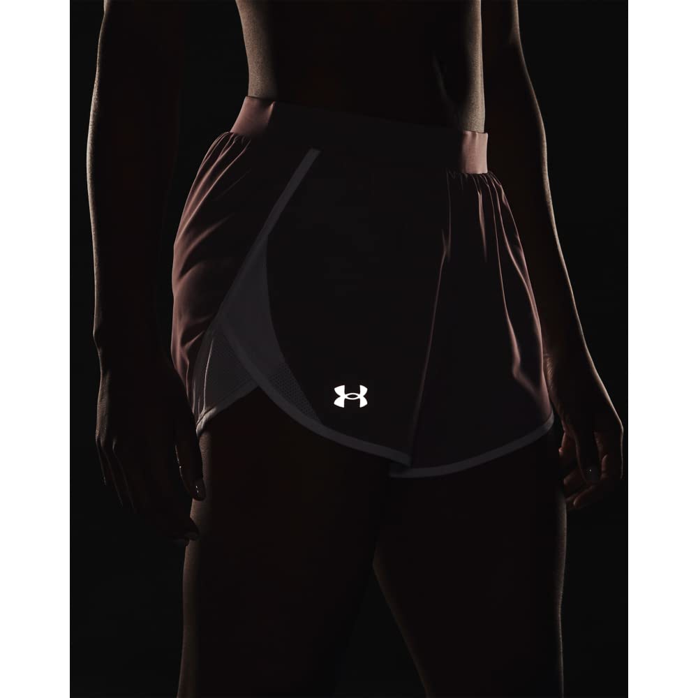 Under Armour Women's Fly by 2.0 Running Shorts, (697) Pink Elixir/White/Reflective, Small