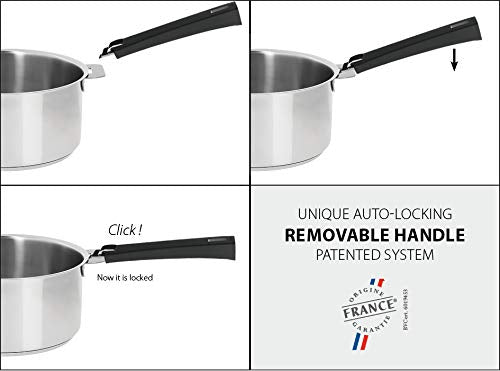 Cristel Strate Set of Handles, 7 Piece, Silver