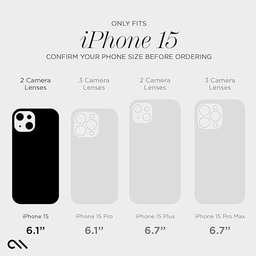 Case-Mate iPhone 15 Screen Protector - 6.1 Inch - Anti-Scratch Tempered Glass with Shatter Protection - Durable 9H Glass with Touch Sensitivity, High Clarity, Case Friendly, Easy to Apply
