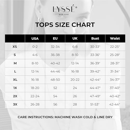 Lyssé womens Schiffer Button Down Shirt, Black, X-Small US