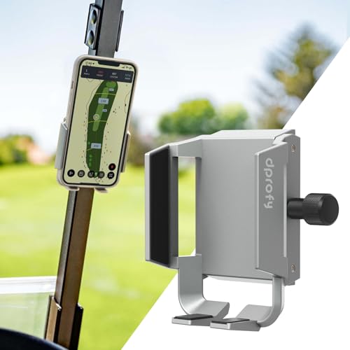 Dprofy Golf Cart Phone Holder Strong Magnetic Golf Cart Phone Mount Golf Accessories Fit for All Popular Smart Phones Special Design for Thick Case and Ring Holder (Black)