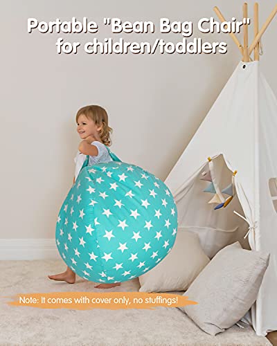 Aubliss Stuffed Animal Bean Bag Storage Chair (Light Pink Dot, X-Large (48''))