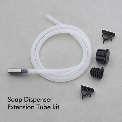 BAGNOLUX Kitchen Sink Soap Dispenser Extension Tube Kit with Check Valve, Under-Sink & Countertop Filtration, Never Fill The Little Bottle Again, Bottle Washer for Hose Extender