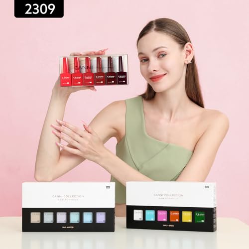 CANNI 6Pcs 9ml Hema-Free Purple Gel Polish,Dark Purple Gel Nail Polish Set,Light Purple Violets Colors Gel Polish Kit, Soak Off LED Nail Gel Manicure Kit DIY at Home Salon Gifts for Women Girls