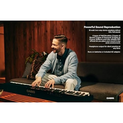 Casio Privia PX-S3100 – 88-Key Weighted Digital Piano | Slim & Elegant | 700 Tones, 200 Rhythms, Bluetooth Audio/MIDI, Touch Sensor Controls, Audio/MIDI Recorders & Editable DSP Effects