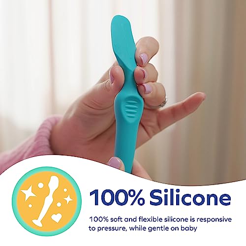 Dr. Talbot's Diaper Cream Brush for Babies - Diaper Rash Cream Applicator with Suction Base and Hygienic Case - Mini Size - Aqua Blue