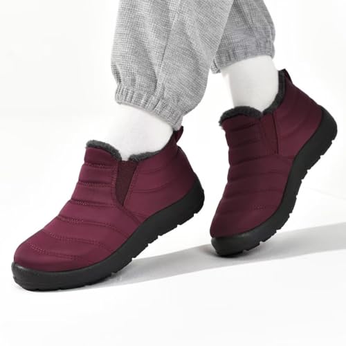 Cheval Winter Snow Boots for Women, Fur Lined Warm Ankle Booties, Outdoor Anti-slip Waterproof Comfortable Short Boot, Botas De Invierno Para Mujert