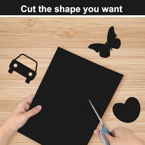50 Sheets Black Cardstock Paper, Colored Printer Paper 8.5 x 11, Thick Construction Paper for Cards Making, Scrapbook,Office Printing, Invitations, Certificates,DIY Crafting 92 lb/250gsm