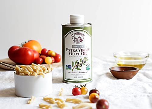 La Tourangelle, Organic Extra Virgin Olive Oil, Cold-Pressed High Antioxidant Picual Olives From Spain, 25.4 Fl Oz